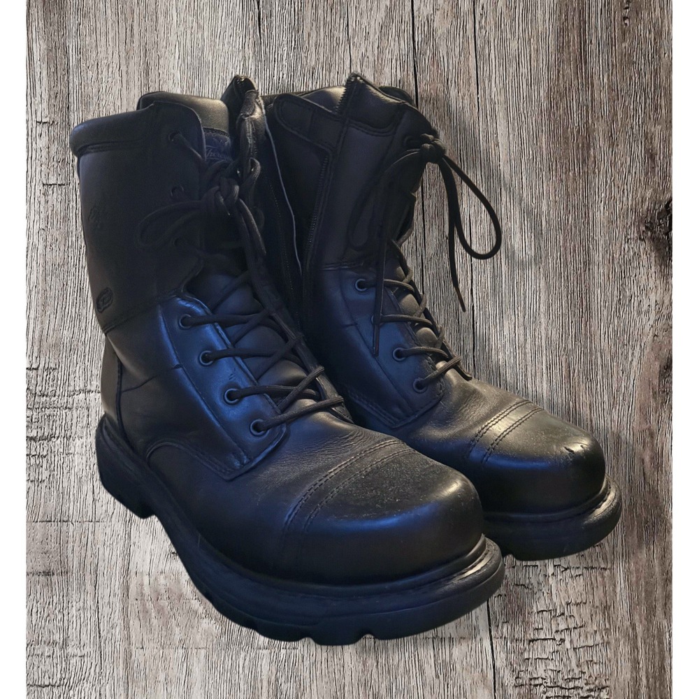 Thorogood Side Zip Tactical Jump Boots Black Leather 13M